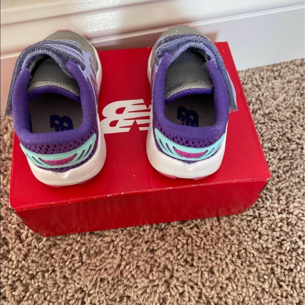 New Balance gray and lavender sneakers